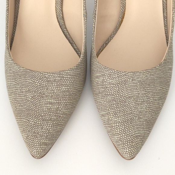 Nine West Beige Brown Snake Print Pointed Toe Gwendle Stiletto Pump High Heels - Picture 3 of 8